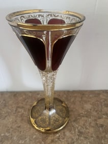 ANTIQUE MOSER PAINTED VASE