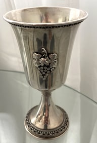 LARGE STERLING SILVER KIDDUSH CUP