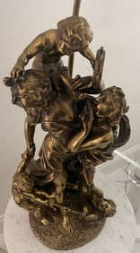 CLAUDE MICHEL CLODION GILT BRONZE BACCHANTES GROUP