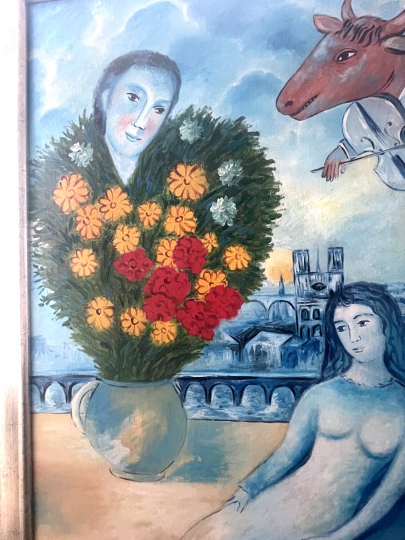 ORIGINAL MARC CHAGALL OIL /CANVAS ,ID CENTURY COA (1 of 5)
