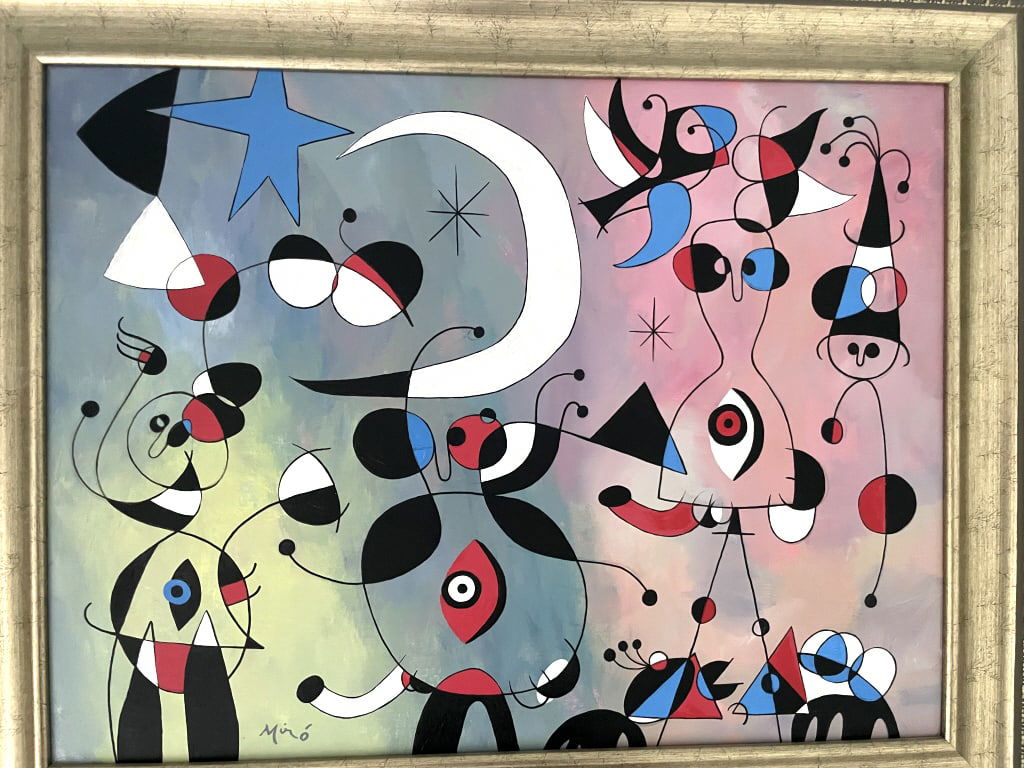 JOAN MIRO OIL PAINTING ON CANVAS LARGE (1 of 4)