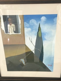 SALVADORE DALI GOUACHE ON PAPER WITH COA