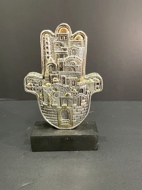 JUDAICA H. KARSHI STERLING SILVER HAMSA (1 of 4)