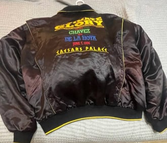 VTG ORIG FIGHT JACKET DE LA HOYA VS CHAVEZ CEASARS