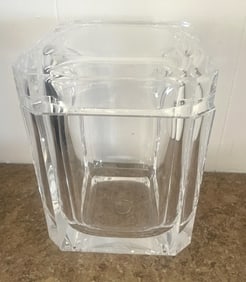 MID CENTURY ACRYLIC SLIDING TOP ICE BUCKET