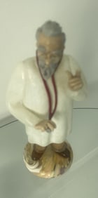 VTG MID CENTURY CZECH ART GLASS DOCTOR FIGURINE 8"
