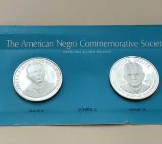2-STERLING SILVER PROOF ROUNDS THE AMERICAN NEGRO