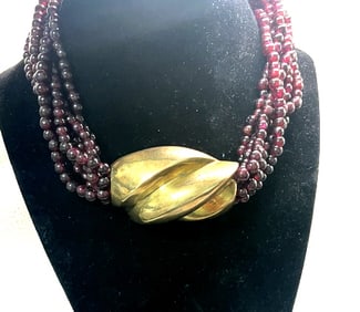 PATRICIA VAN MUSULIN STERLING GOLD WASHED  CENTER