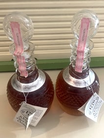 2 BOTTLES OF SEAGRAMS 1776 WHISKEY TIFFANY BOTTLES