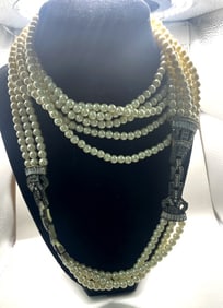 HEIDI DAUS LARGE FAUX CARVED DIAMOND NECKLACE