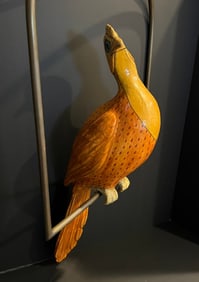 RARE SERGIO BUSTAMANTE   B 1940 "QUETZAL BIRD" WITH STAND