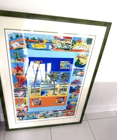 LARGE MIAMI ART FAIR POSTER/PRINT NICELY FRAMED