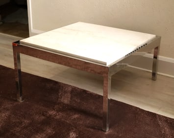 LEON ROSEN FOR PACE MID CEN TRAVERTINE TABLE