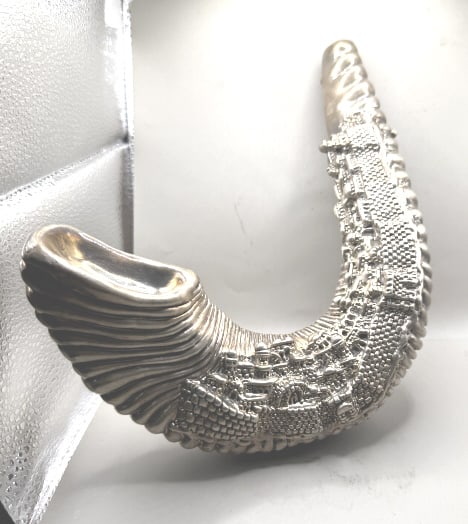 LARGE STERLING SILVER SHOFAR FABULOUS (1 of 3)