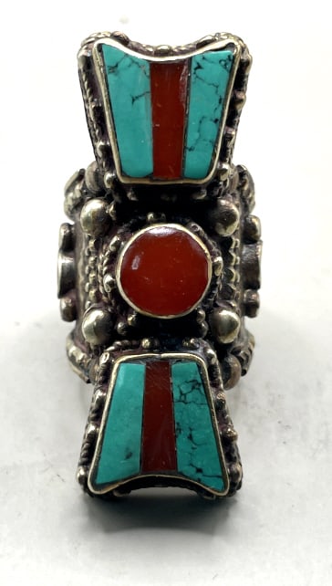 AWESOME NATIVE AMERICAN GENTS HEAVY LARGE RING (1 of 3)