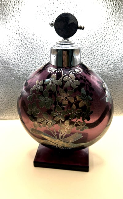 ART DECO SILVER OVERLAY ATOMIZER STUNNING (1 of 2)