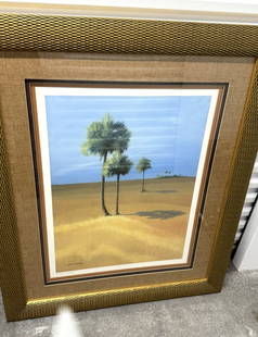JOHN KETLEY AMERICAN FLORIDA  ARTIST: Gorgeous oil painting by John Ketley, of a Palm Tree, measures 36" X 24"