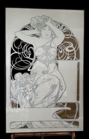 ALPHOSE MUCHA "HANDMAIDEN" LITHOGRAPH POSTER