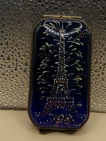 LIMOGES EIFFEL TOWER PORCELAIN PILL BOX