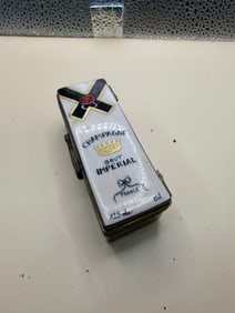LIMOGES PORCELAIN BOX OF BRUTE CHAMPAGNE