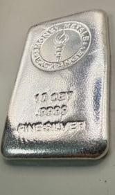 10 OZ .999 SILVER MONEY METAL EXCHANGE BAR