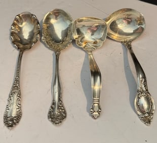 STERLING SILVER LOT OF HEAVY SERVING LADLES