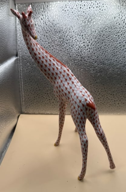 RARE HEREND "FISHNET" PORCELAIN GIRAFFE