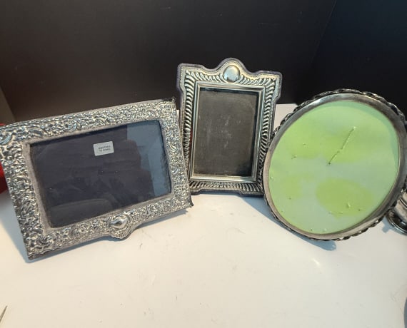 LOT OF (3) STERLING SILVER PICTURE FRAMES (1 of 4)