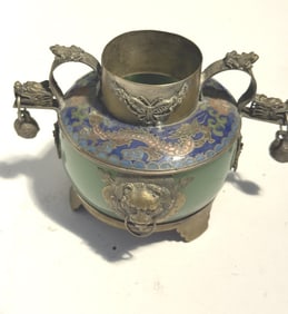 CHINESE ANTIQUE MINIATURE DRAGON CENSOR