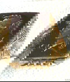 GENTS 10KT Y.G HEMATITE INTAGLIO ROMAN SOLDER RING