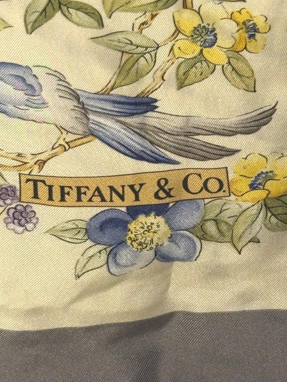 TIFFANY SIGNED LADIES SILK SCARF (1 of 3)