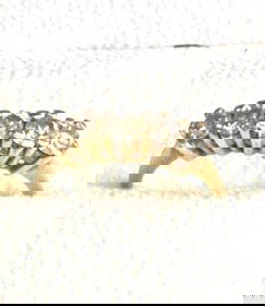 ANTIQUE 14KT Y.G. 5 DIAMOND ANNIVERSARY RING