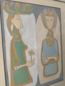 CUNDO BERMUDEZ 1914-2008 CUBAN MIXED MEDIA