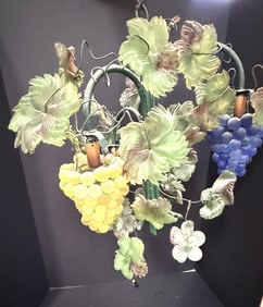 MID CENTURY MURANO GRAPE DESIGN HANGING CHANDELAIR