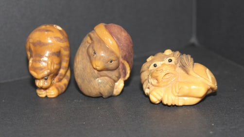 LOT OF (3) ANIMAL NETSUKES
