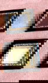 PR GEORGIAN ENAMELED GOLD & SILVER MOURNING BROOCH