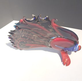 LARGE HAND BLOWN ART GLASS TROPICAL FISH