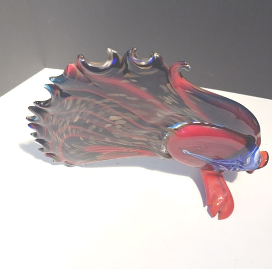 LARGE HAND BLOWN ART GLASS TROPICAL FISH (1 of 2)