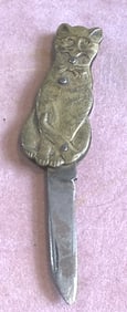 FRENCH VICTORIAN CAT POCKET KNIFE