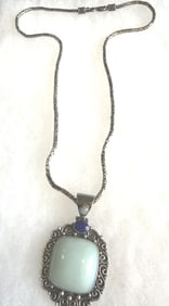 VINTAGE STUARTI BALI STERLING NECKLACE WITH STONES