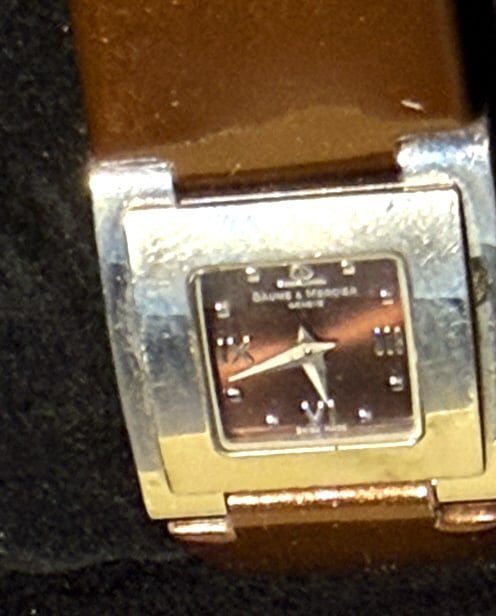 BAUME AND MERCIER WOMANS RECTANGULAR WATCH - 3