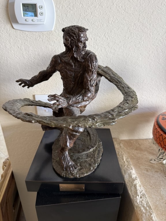 LASZLO ISPANKY BRONZE SCULPTURE "HURRICANE" (1 of 3)