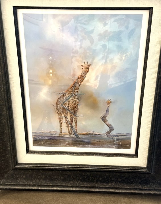 SIGNED FRAME PRINT "LES GRANDE DAMES" LOUEDIN (1 of 3)