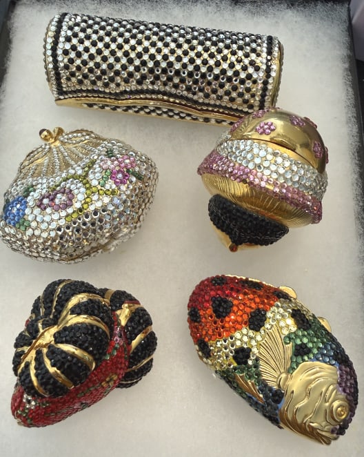 5 JUDITH LEIBER SWAROVSKI EMBELLISHED TRINKET BOXE (1 of 5)