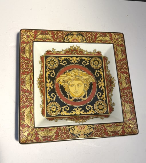 VERSACE MEDUSA RED SQUARE TRAY (1 of 2)