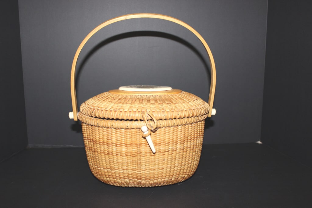 FABULOUS NANTUCKET BASKET PURSE LINDA LAYDEN (1 of 5)