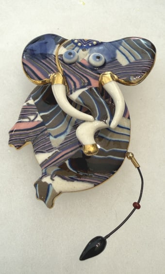 CYNTHIA CHUANG HANDMADE ELEPHANT BROOCH (1 of 2)