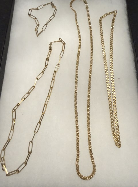 LOT OF 4 SIGNED GOLD FILLED JEWELRY ITEMS (1 of 1)
