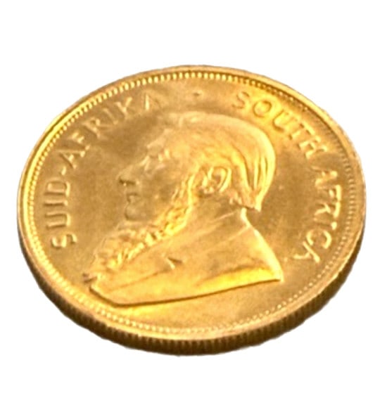1978 SOUTH AFRICAN GOLD KRUGERRAND COIN: IN AU CONDITION