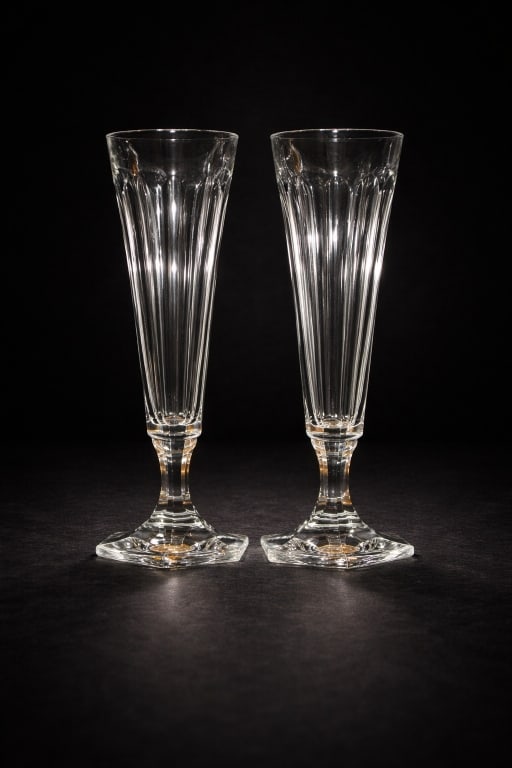 PAIR OF BACCARAT HARCOURT VERSAILLES CHAMPAGNES: Both signed, in very good condition